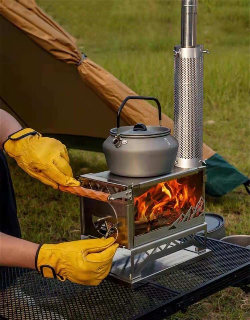 ⭐︎テントプロテクター 薪ストーブ 煙突ガード ステンレス製 Amazon.co.jp: Chosenal 煙突ガード キャンプ メッシュテント